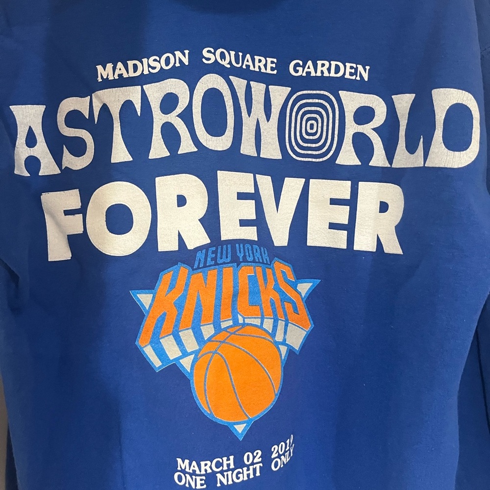 Astroworld X New York Knicks Hoodie Mens Size S